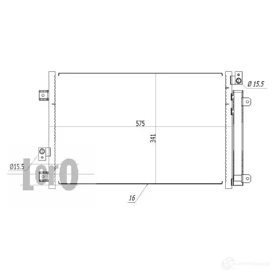 Радиатор кондиционера ABAKUS 1424763608 0160160030 X1 ZKH4L - Изображение 1