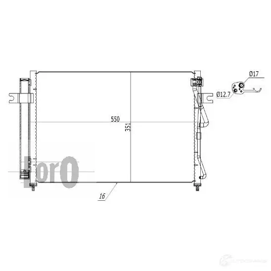 Радиатор кондиционера ABAKUS 0190160023 QA CA5 1424763711 - Изображение 1