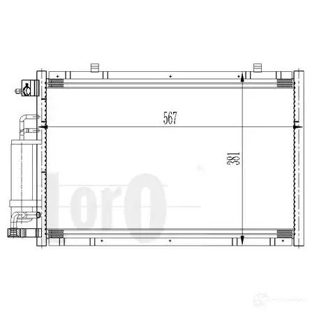 Радиатор кондиционера ABAKUS RJ9W 2 1424763641 0170160026 - Изображение 1