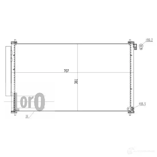Радиатор кондиционера ABAKUS XPE6WB 6 1424763677 0180160024 - Изображение 1