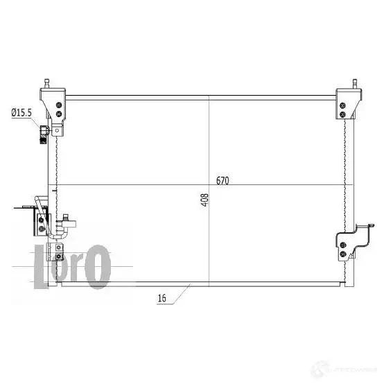 Радиатор кондиционера ABAKUS Y6L AMDR 1424763772 0270160004 - Изображение 1