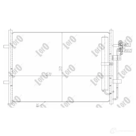 Радиатор кондиционера ABAKUS 5 P2WK 0300160027 1437264797 изображение 0