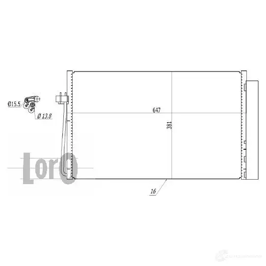 Радиатор кондиционера ABAKUS Q F1O1L 1424763495 0040160016 - Изображение 1