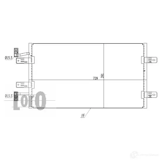 Радиатор кондиционера ABAKUS P7 D13O 0370160046 1424763903 изображение 0