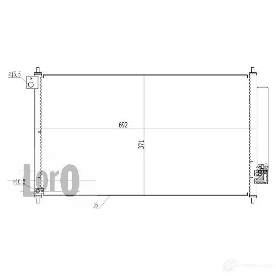 Радиатор кондиционера ABAKUS KI X7FP 1424763661 0180160007 изображение 0