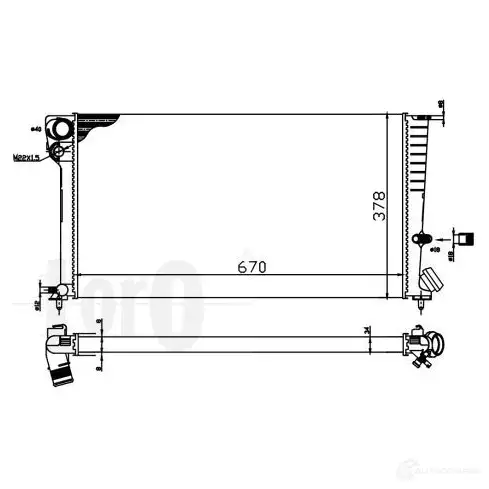 Радиатор охлаждения двигателя ABAKUS 92T 5ZG 0090170028 1424313795 - Изображение 1