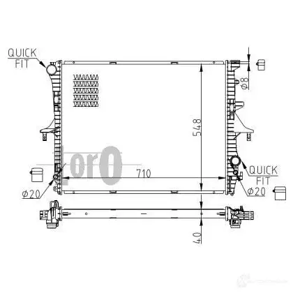 Радиатор охлаждения двигателя ABAKUS RSD90 9 0030170029b 1424313684 изображение 0