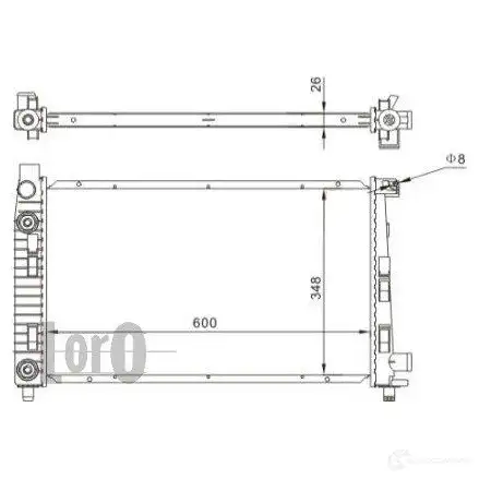 Радиатор охлаждения двигателя ABAKUS 0540170002 Z FN2U0 1424881819 - Изображение 1