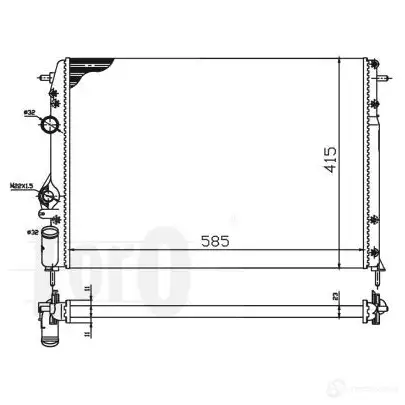 Радиатор охлаждения двигателя ABAKUS 1F NRP 1424314363 0420170036 - Изображение 1