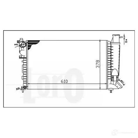 Радиатор охлаждения двигателя ABAKUS JX1 U4 0090170019 1424313787 - Изображение 1
