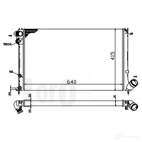 Радиатор охлаждения двигателя ABAKUS 0380170022 LU 5X1 1424314313 - Изображение 1