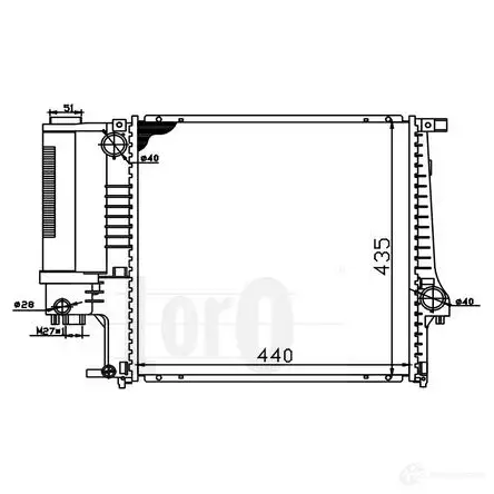 Радиатор охлаждения двигателя ABAKUS 8 ZF2T 1424313726 0040170016x изображение 0