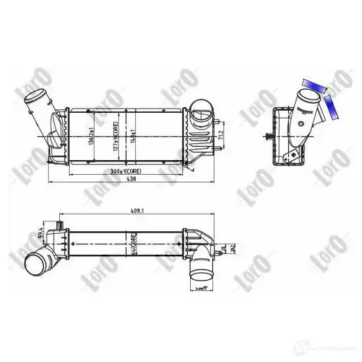 Интеркулер ABAKUS 3LR9 5 0090180012 1424769435 изображение 0