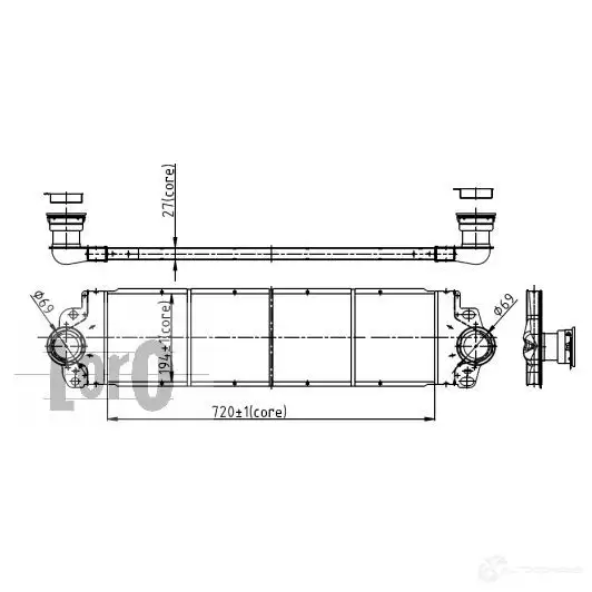 Интеркулер ABAKUS HW P1N9J 0530180007 1424881745 - Изображение 1