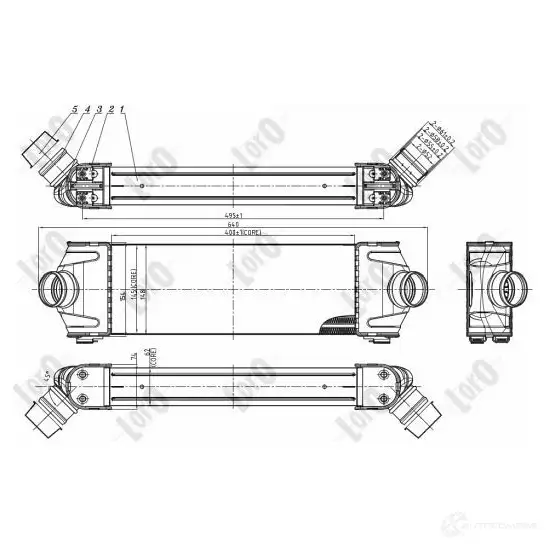 Интеркулер ABAKUS 1424887975 0170180013 IXR3 ZL изображение 0