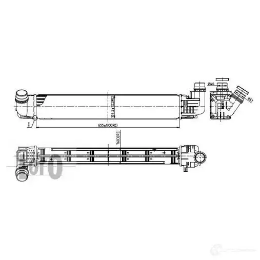 Интеркулер ABAKUS 3J Y4SZZ 1424769449 0100180003 - Изображение 1
