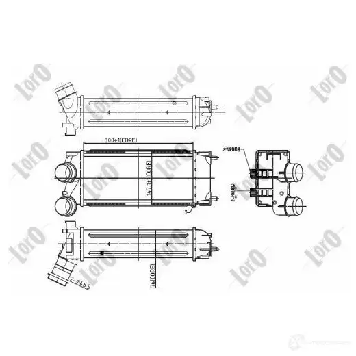 Интеркулер ABAKUS S75M1 B 0090180010 1424769433 - Изображение 1