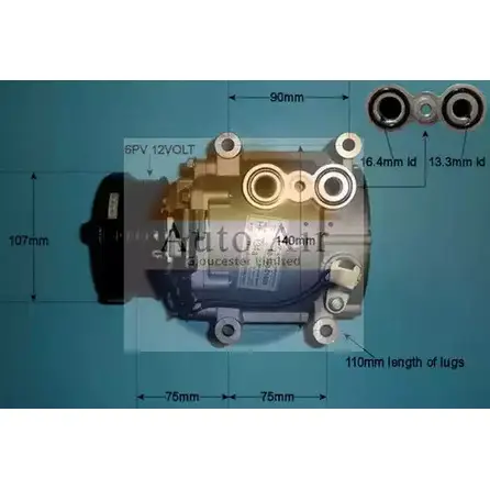 Компрессор кондиционера AUTO AIR GLOUCESTER SL 1O1 9HGONEF 1198288816 14-1004P