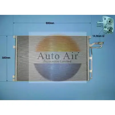 Радиатор кондиционера AUTO AIR GLOUCESTER 16-0008 UN4MGX6 1198289027 665X GS