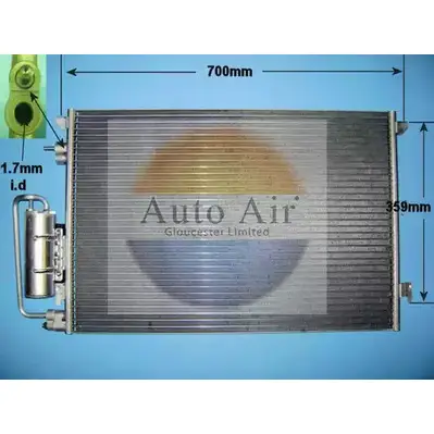 Радиатор кондиционера AUTO AIR GLOUCESTER F5 SSBMF 16-1240A I0EJR28 1198289037 изображение 0