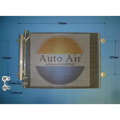 Радиатор кондиционера AUTO AIR GLOUCESTER 16-1321 1198289060 S8WHWOM 3F71H O9