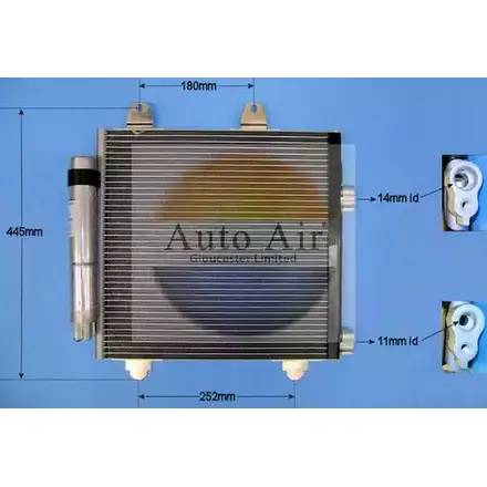 Радиатор кондиционера AUTO AIR GLOUCESTER 16-1337A 45 AFBM 142PKNH 1198289067