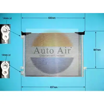 Радиатор кондиционера AUTO AIR GLOUCESTER 1198289072 16-1379A 2Z5 YZVA 9UQFB