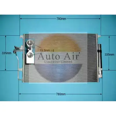 Радиатор кондиционера AUTO AIR GLOUCESTER A2N 4UI JV316 1198289078 16-1381 изображение 0