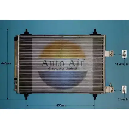 Радиатор кондиционера AUTO AIR GLOUCESTER 16-9749 41GS MJ QQ62CB 1198289114