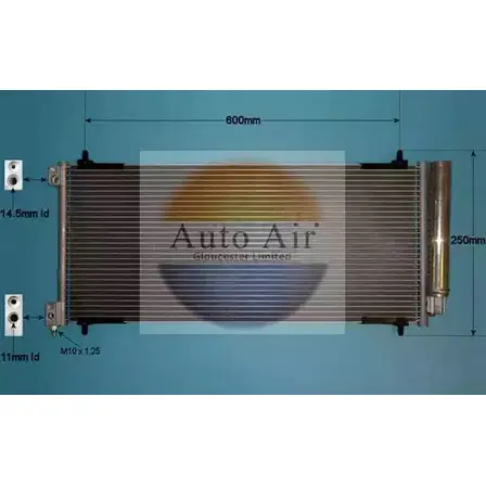 Радиатор кондиционера AUTO AIR GLOUCESTER RB1IBYN 16-9929 1198289120 OL 26Y1 изображение 0