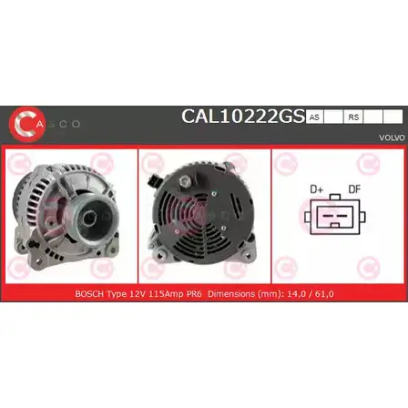 Генератор CASCO C30 LYW 1198298829 LUVZTJ6 CAL10222GS