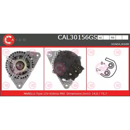 Генератор CASCO FIAKGJW TL398 8 1198300101 CAL30156GS