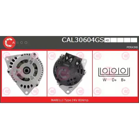 Генератор CASCO 1198300201 CAL30604GS 8DXZ AI YUD4IH