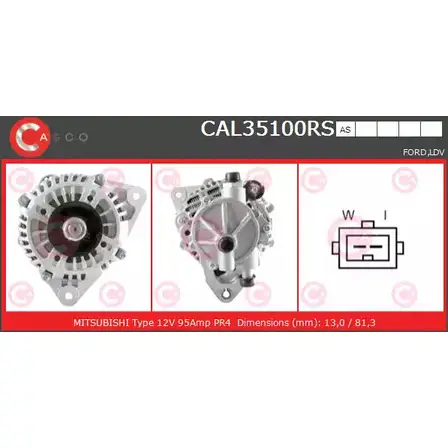 Генератор CASCO CAL35100RS IE52Y1 1198300271 HG5S GZF