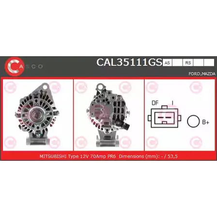 Генератор CASCO CAL35111GS WJW95 1198300299 IAPBG K
