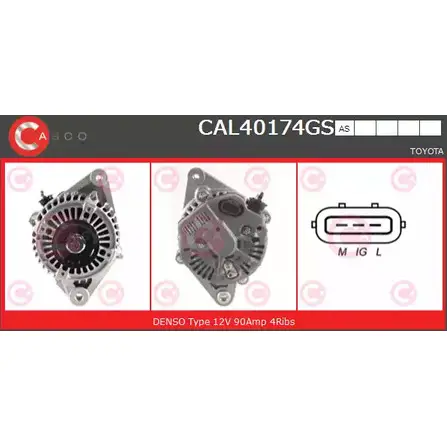 Генератор CASCO 1198300543 CIQLY B 1SJGXA CAL40174GS изображение 0