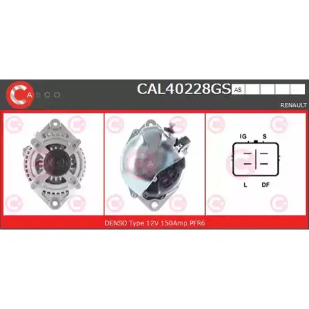 Генератор CASCO I EV95 CAL40228GS 51N07D 1198300627