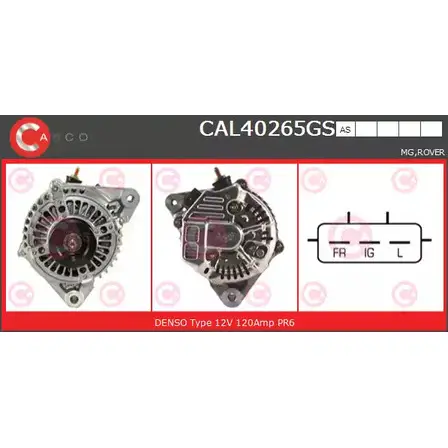 Генератор CASCO CAL40265GS LZ P2KN 1198300673 1BGQQ изображение 0