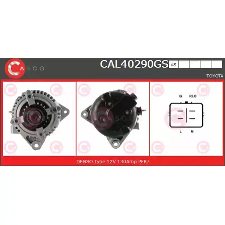 Генератор CASCO CAL40290GS 1198300697 X2G PW 0IUX8H