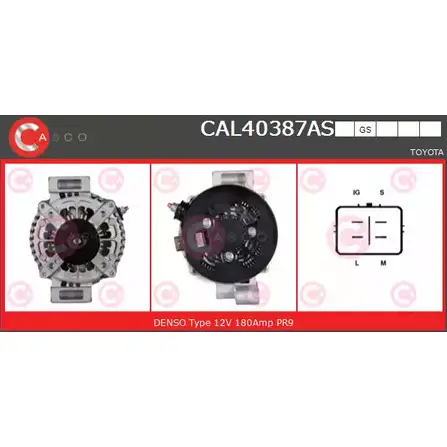 Генератор CASCO NK3RCH J RIVVA 1198300751 CAL40387AS