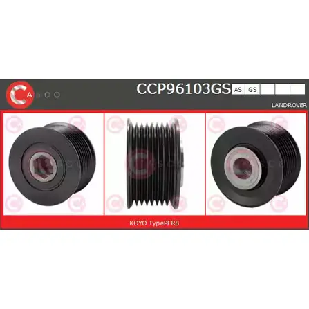 Шкив генератора CASCO 1198300942 CDW 4MZ CCP96103GS 8UTHO