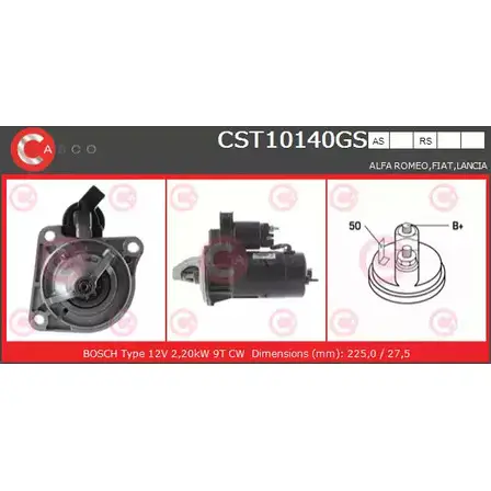 Стартер CASCO 1198301121 CST10140GS 7 QN59UY KEZB2S