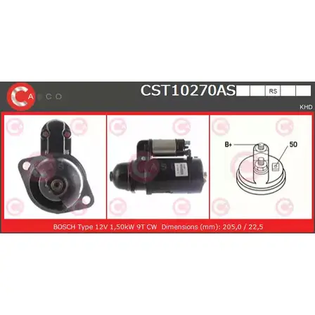 Стартер CASCO 1198301233 CST10270AS K 1Z6P9Z 9FZ09CT изображение 0