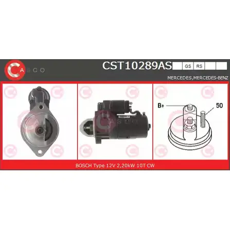 Стартер CASCO F LVOW 1198301277 CST10289AS IASXG изображение 0