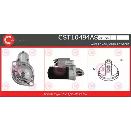 Стартер CASCO DERSO 1198301430 0 A13P6X CST10494AS изображение 0