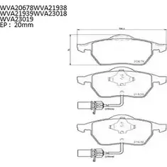 Тормозные колодки, дисковые, комплект AUTOMOTOR FRANCE 8C9 FIO4 1198303988 ULBZOPN PBP0199