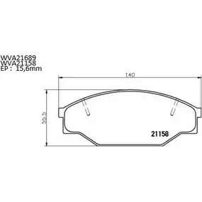 Тормозные колодки, дисковые, комплект AUTOMOTOR FRANCE S3F1ZU 02AY V8G 1198304000 PBP0351 изображение 0