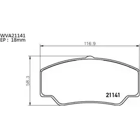 Тормозные колодки, дисковые, комплект AUTOMOTOR FRANCE TIUW9 1198304561 ABP9870 X2FBJ 0 изображение 0