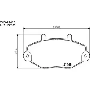 Тормозные колодки, дисковые, комплект AUTOMOTOR FRANCE W17IM 1198304565 ABP9875 I ETYO5 изображение 0