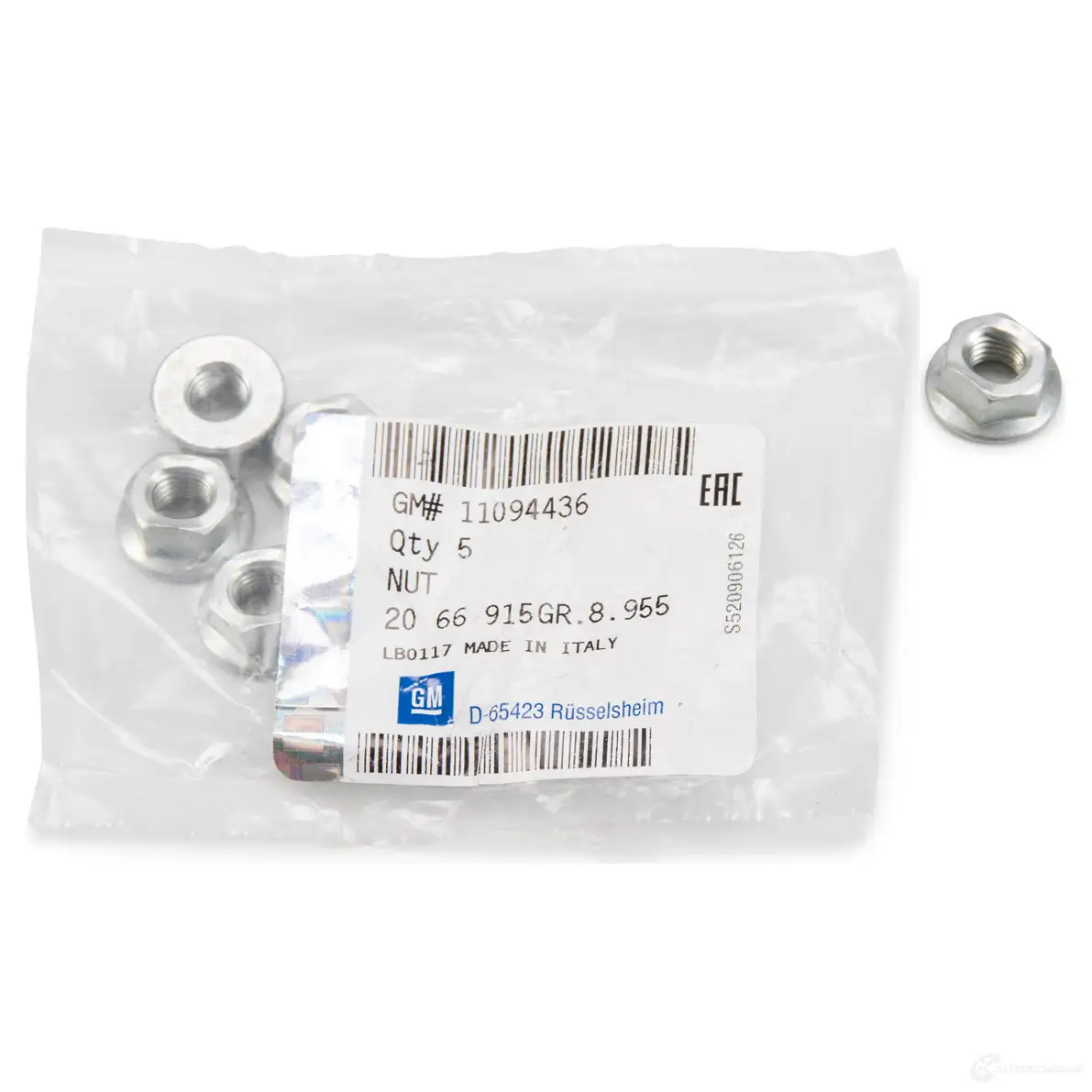 Шестигранная гайка OPEL ZD 8Q4F8 11094436 1425285967 изображение 0